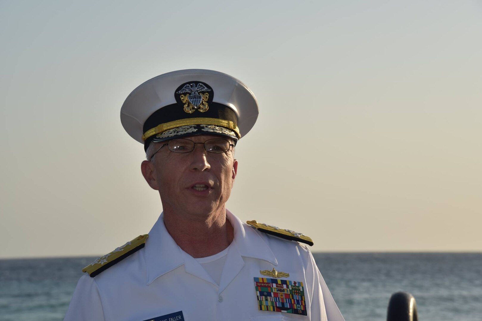 U.S. Southern Command's commander, Adm. Craig Faller, attends the unveiling of the USS Erie Memorial plaque at Koredor in Curaçao in honor of those who made the ultimate sacrifice.