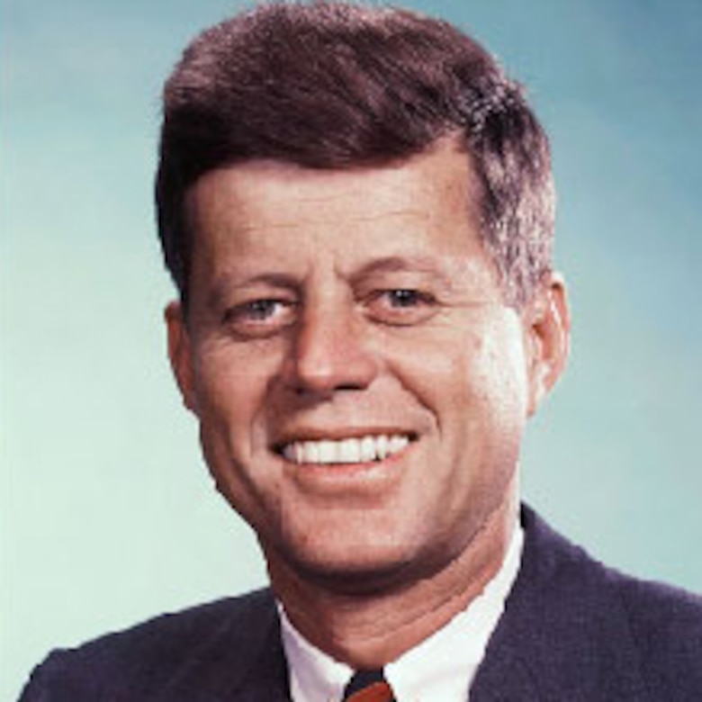 A graphic of President John F. Kennedy