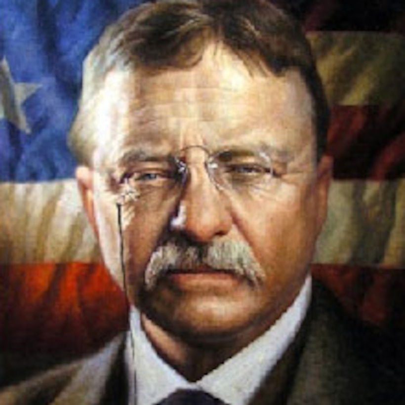 A graphic of Army Lt. Col. Teddy Roosevelt