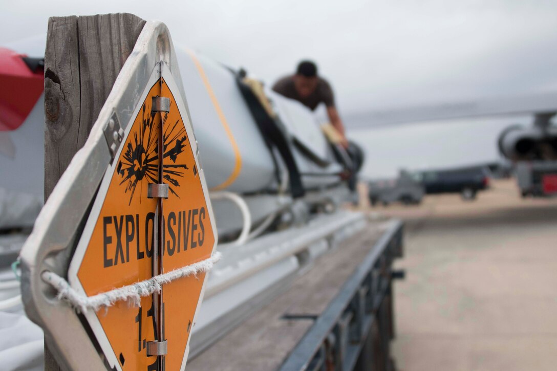 Updates to the Conventional Rotary Launcher were tested at Barksdale Air Force Base, Louisiana during February 2019.   The upgrades increase lethality of the B-52 Stratofortress by allowing it to carry more Joint Air-to-Surface Standoff Missiles during a single mission. (U.S. Air Force photo by Master Sgt. Ted Daigle)