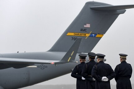 Reservist overcome winter weather to give late Congressman final flight