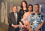 DLA Troop Support Procurement employees Nate Prattico, Eileen Friel, Raeshon Falkowski and Joan Estelly ,left to right, pose outside of the Procurement office during an appreciation ceremony Feb. 6, 2019 in Philadelphia.