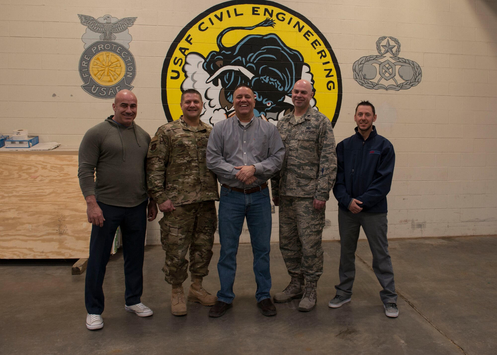 Members of the 103rd Civil Engineer Squadron (CES) complete Occupational Safety and Health Administration (OSHA) training , February 10, 2019 at Bradley Air National Guard Base, East Granby, Conn. The purpose of the training was to increase awareness of safety hazards. (U.S. Air National Guard photo by Tech. Sgt. Tamara R. Dabney)