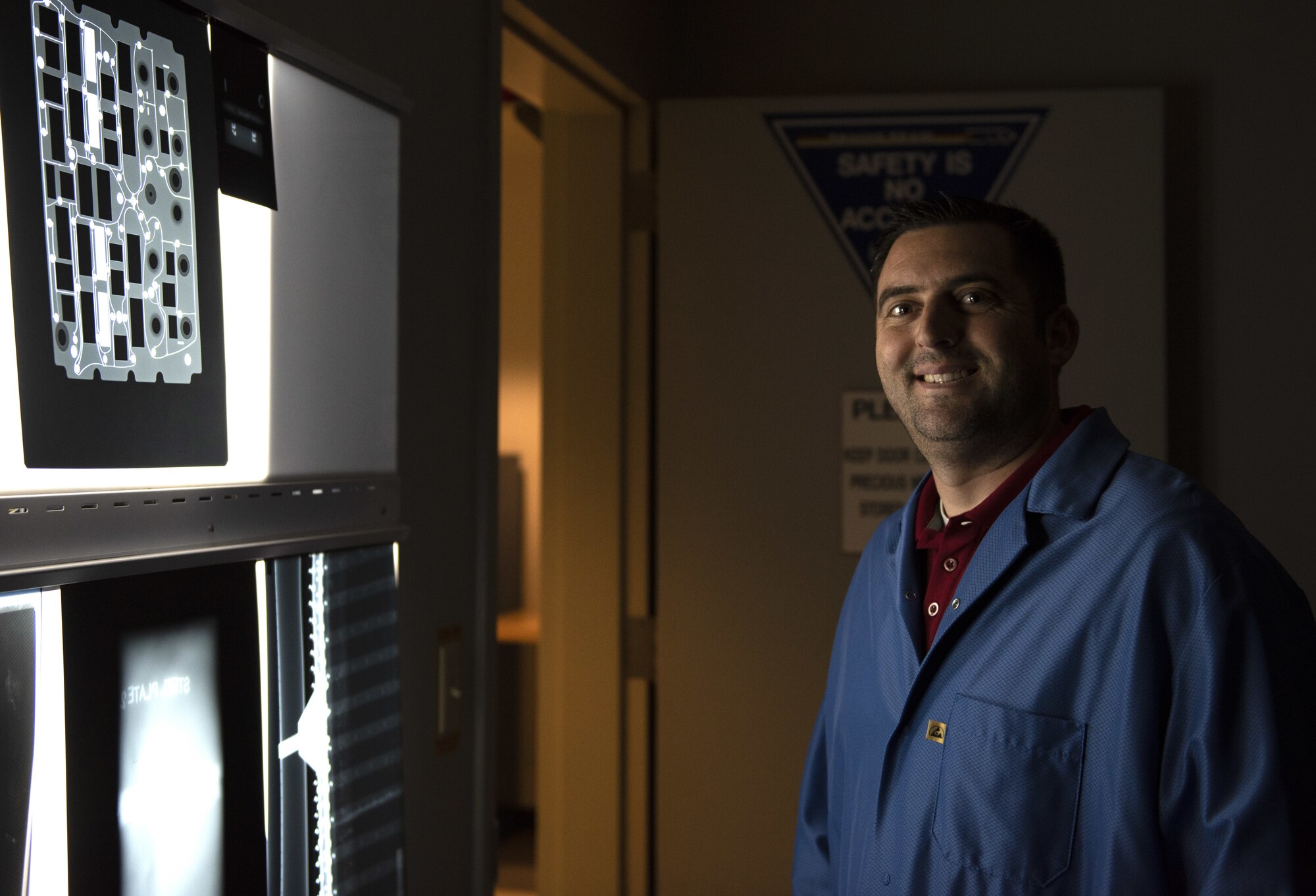 William O’Sullivan, 60th Maintenance Group Nondestructive Inspection shop supervisor, poses for a photo Feb. 6, 2019, at Travis Air Force Base, Calif. O’Sullivan was awarded the Lieutenant General Leo Marquez civilian award for aircraft maintenance. (U.S. Air Force photo by Airman 1st Class Jonathon Carnell)