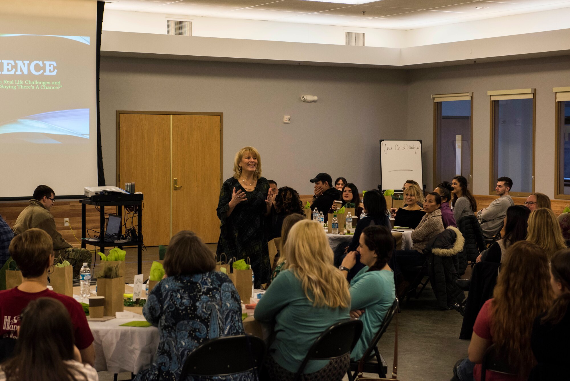The purpose of the event was to provide military spouses the same resiliency tools military members receive.