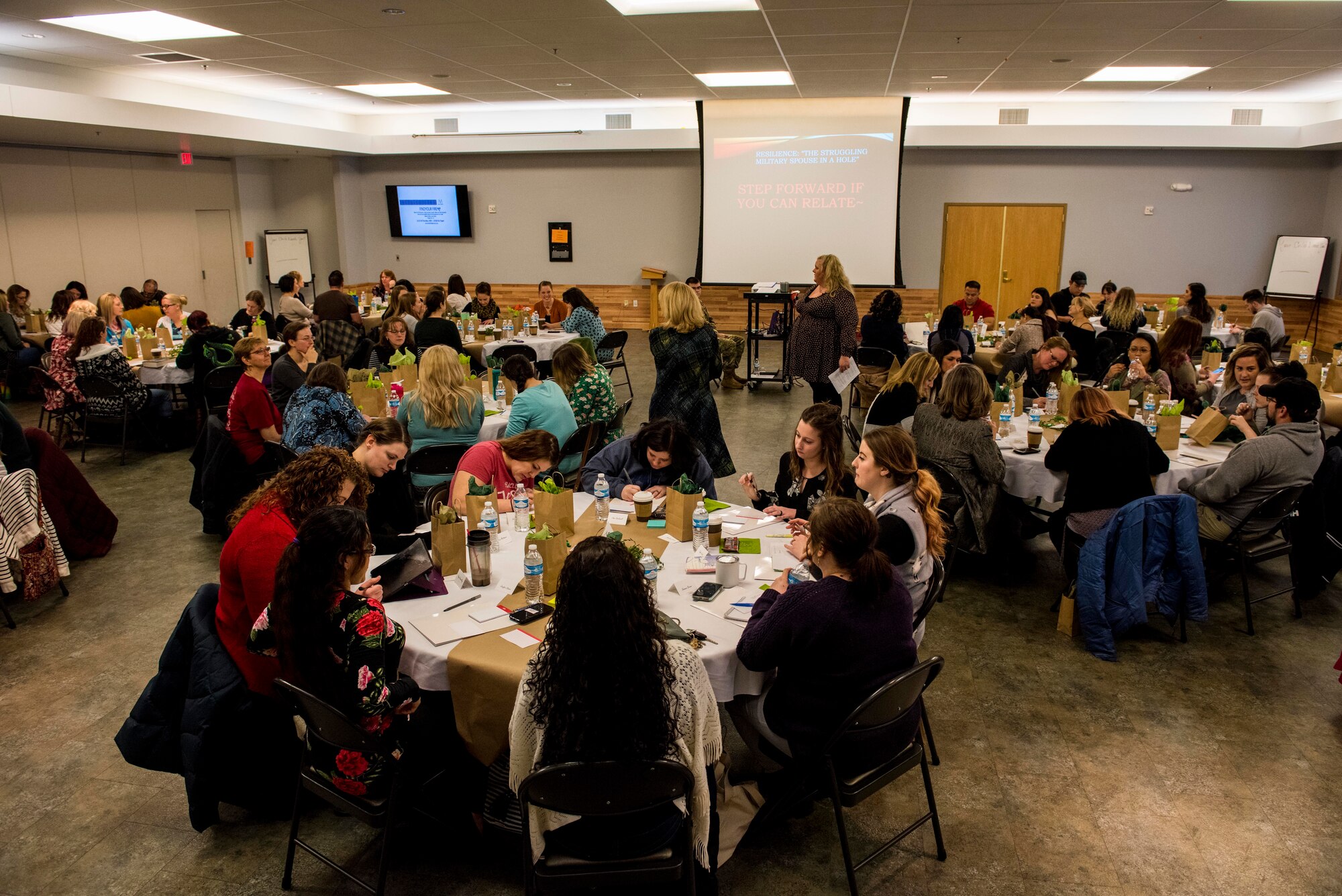 The purpose of the event was to provide military spouses the same resiliency tools military members receive.