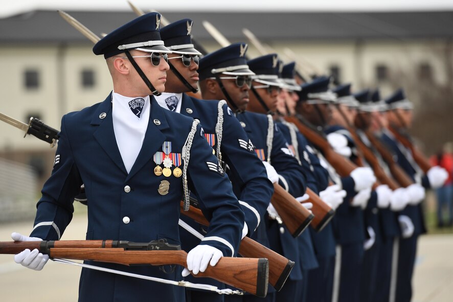 The U.S. Air Force Honor Guard Drill Team