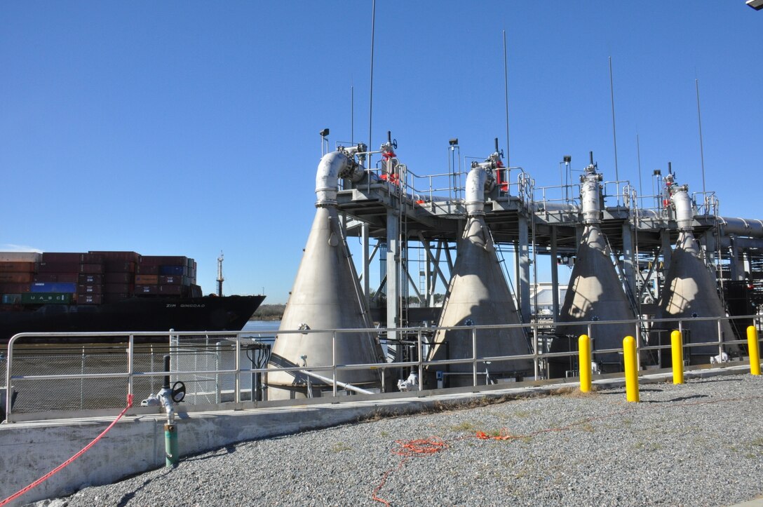 Photo of the Speece cones at the Hutchinson Island Dissolved Oxygen Plant.