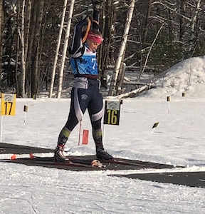 Capt. McLean-Ellis prepares to shoot in the 2018 regional championship