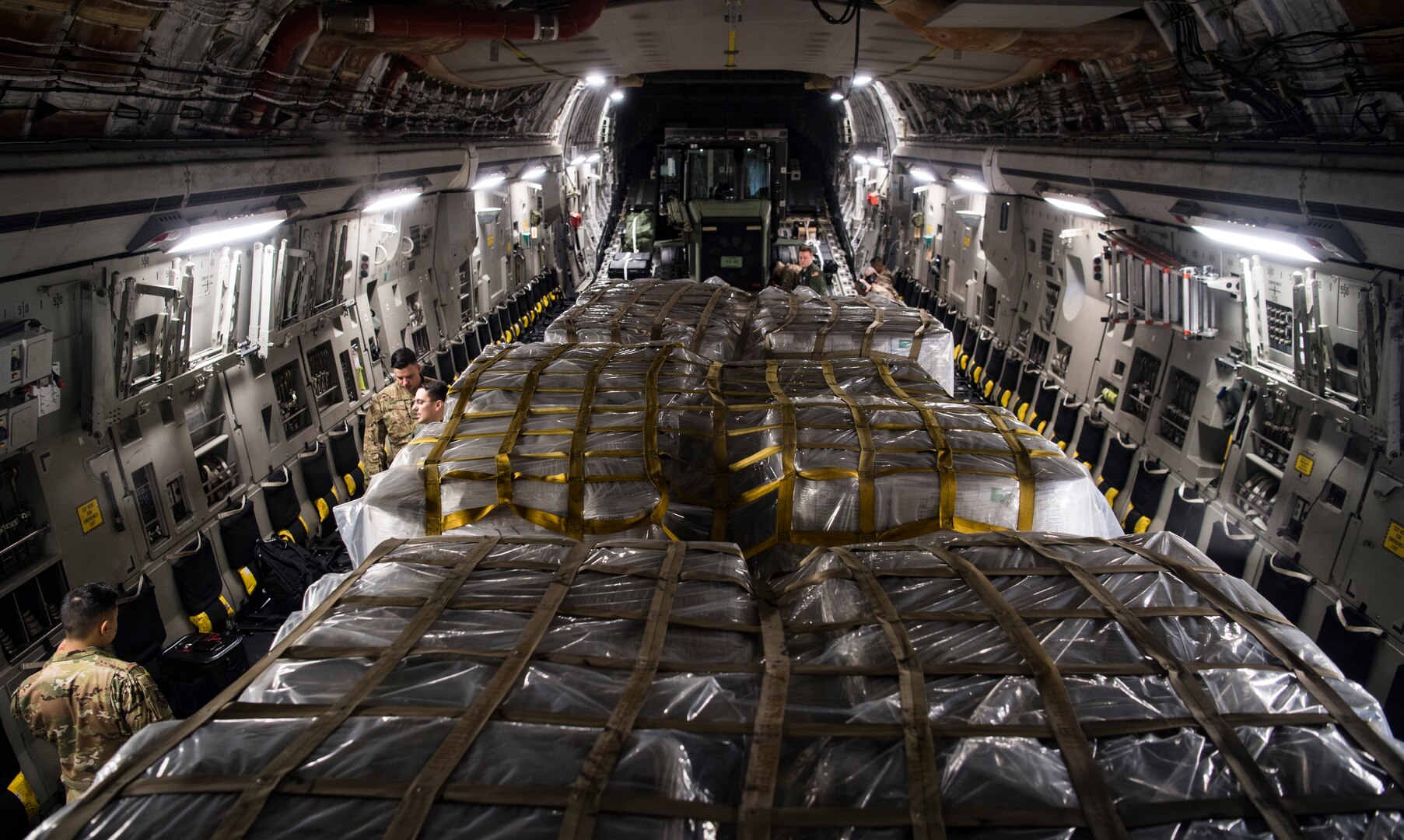 C-17 Globemaster III's deliver humanitarian aid from Homestead Air Reserve Base, FL to Cucuta, Colombia February 16, 2019.