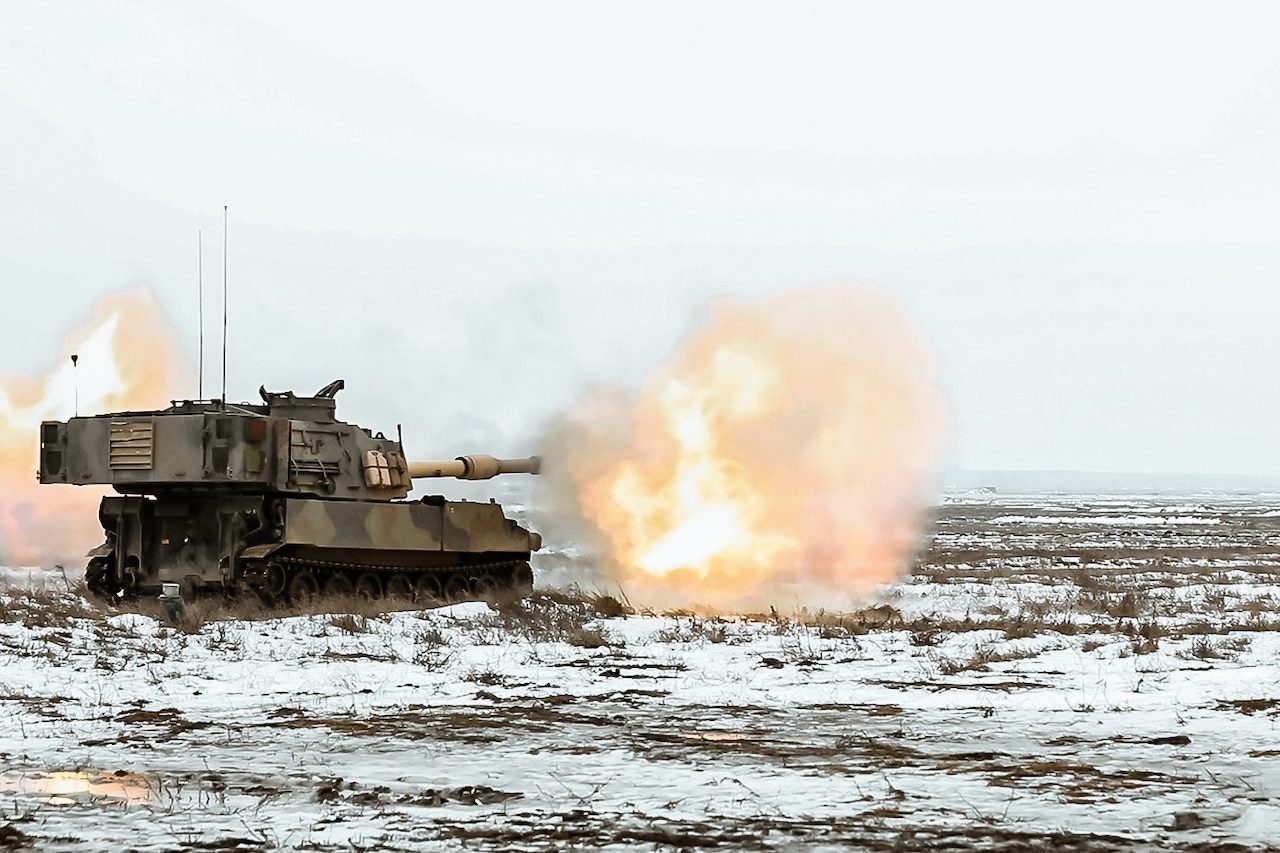 Tank fires round