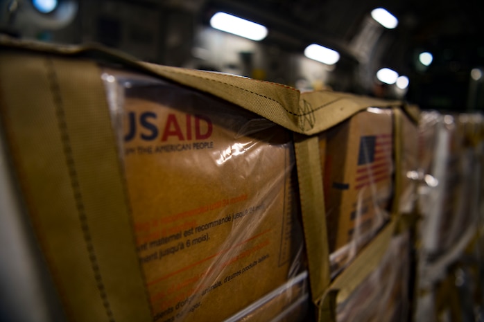 C-17 Globemaster III's deliver humanitarian aid from Homestead Air Reserve Base, FL to Cucuta, Colombia February 16, 2019.