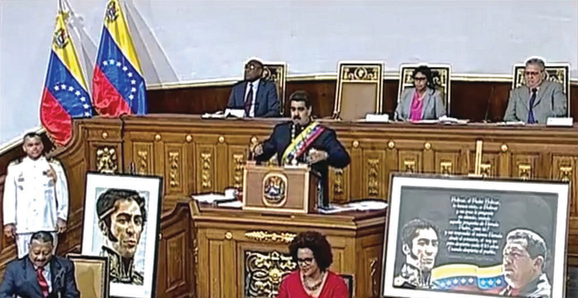 President Maduro speaking at a Venezuelan Constituent Assembly session on August 10, 2017. (Presidency Press)Licensed under Creative Commons Attribution-ShareAlike 3.0 Unported License. Photo produced unaltered.
