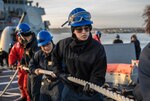 USS Porter Departs Plymouth