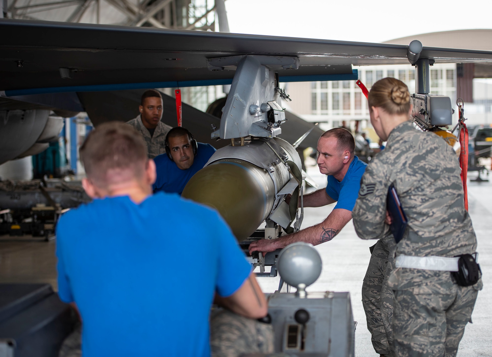 96th Aircraft Maintenance Squadron load crews compete during the annual weapons load competition for the title of Best Load Crew Of The Year. The fast-paced competition tests the knowledge and proficiency of the Airmen. The winning load crew is scheduled to be announced at the Maintenance Professionals of the Year Banquet in March.