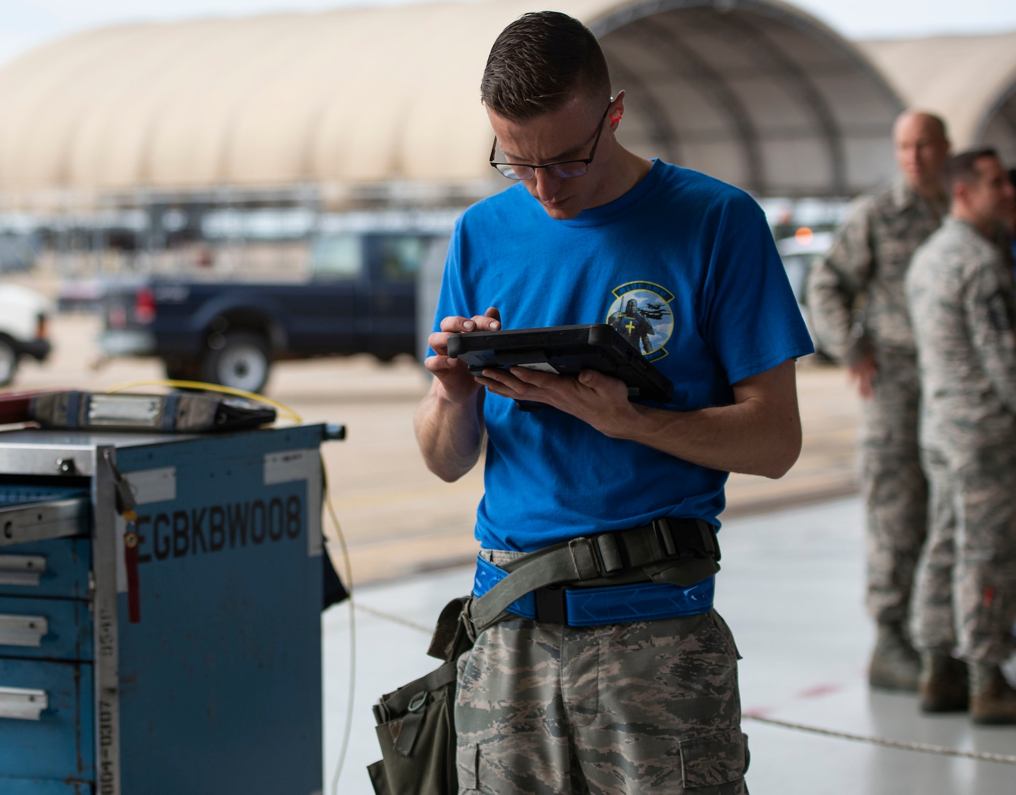 96th Aircraft Maintenance Squadron load crews compete during the annual weapons load competition for the title of Best Load Crew Of The Year. The fast-paced competition tests the knowledge and proficiency of the Airmen. The winning load crew is scheduled to be announced at the Maintenance Professionals of the Year Banquet in March.