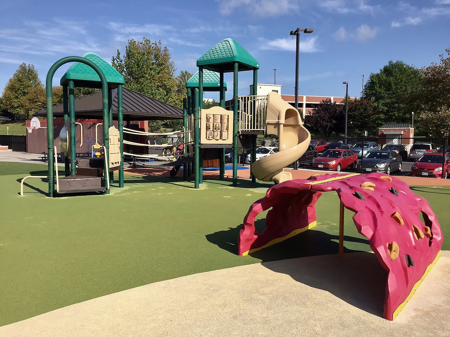 Playgrounds at DLA Child Development Centers are designed to help children advance their large motor skills.