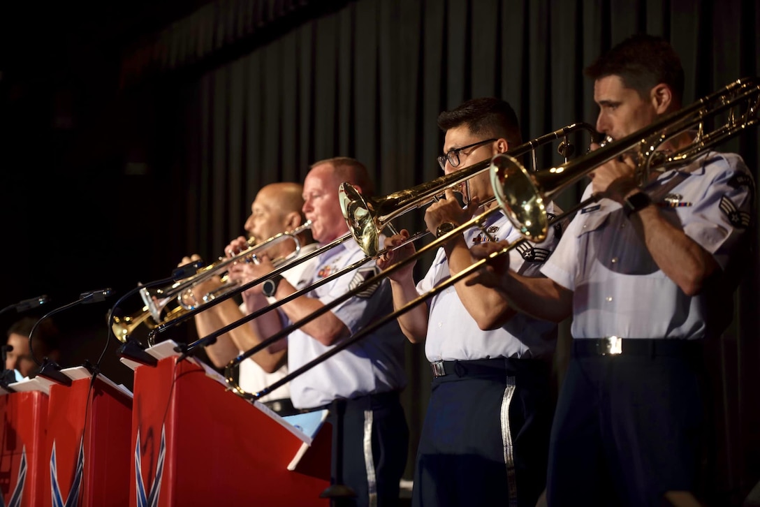 Shades of Blue Trombones