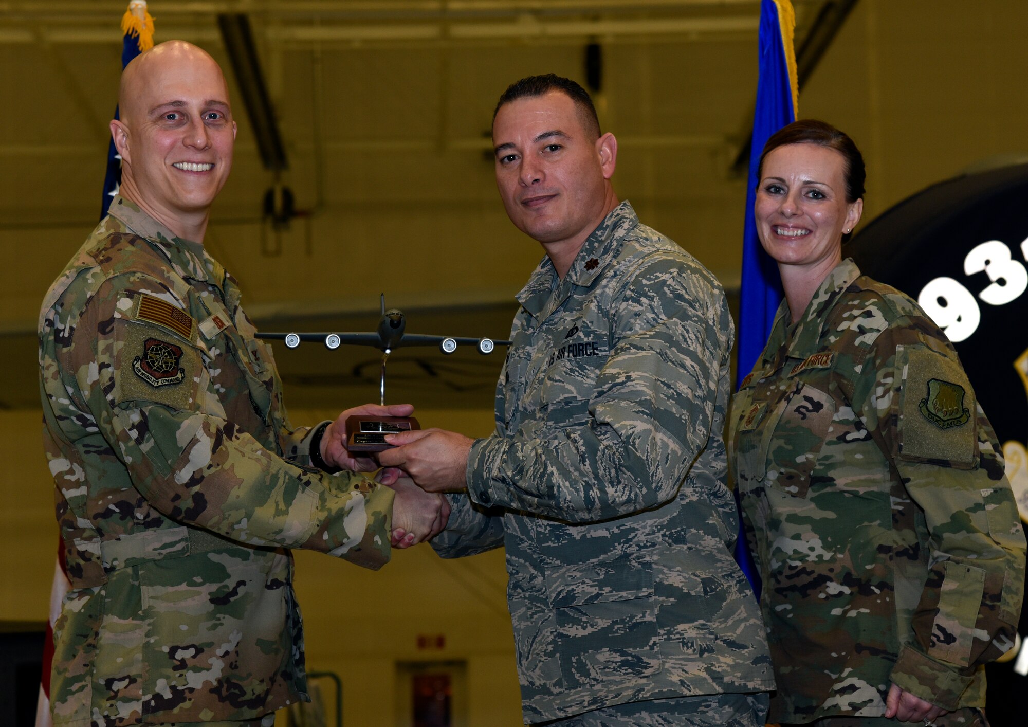 Annual Award winners are recognized by Col. Josh Olson, 22nd Air Refueling Wing commander, Feb. 13, 2019, at McConnell Air Force Base, Kan. The annual awards banquet in a tradition that honors and celebrates Airmen who’ve performed exemplary service.
