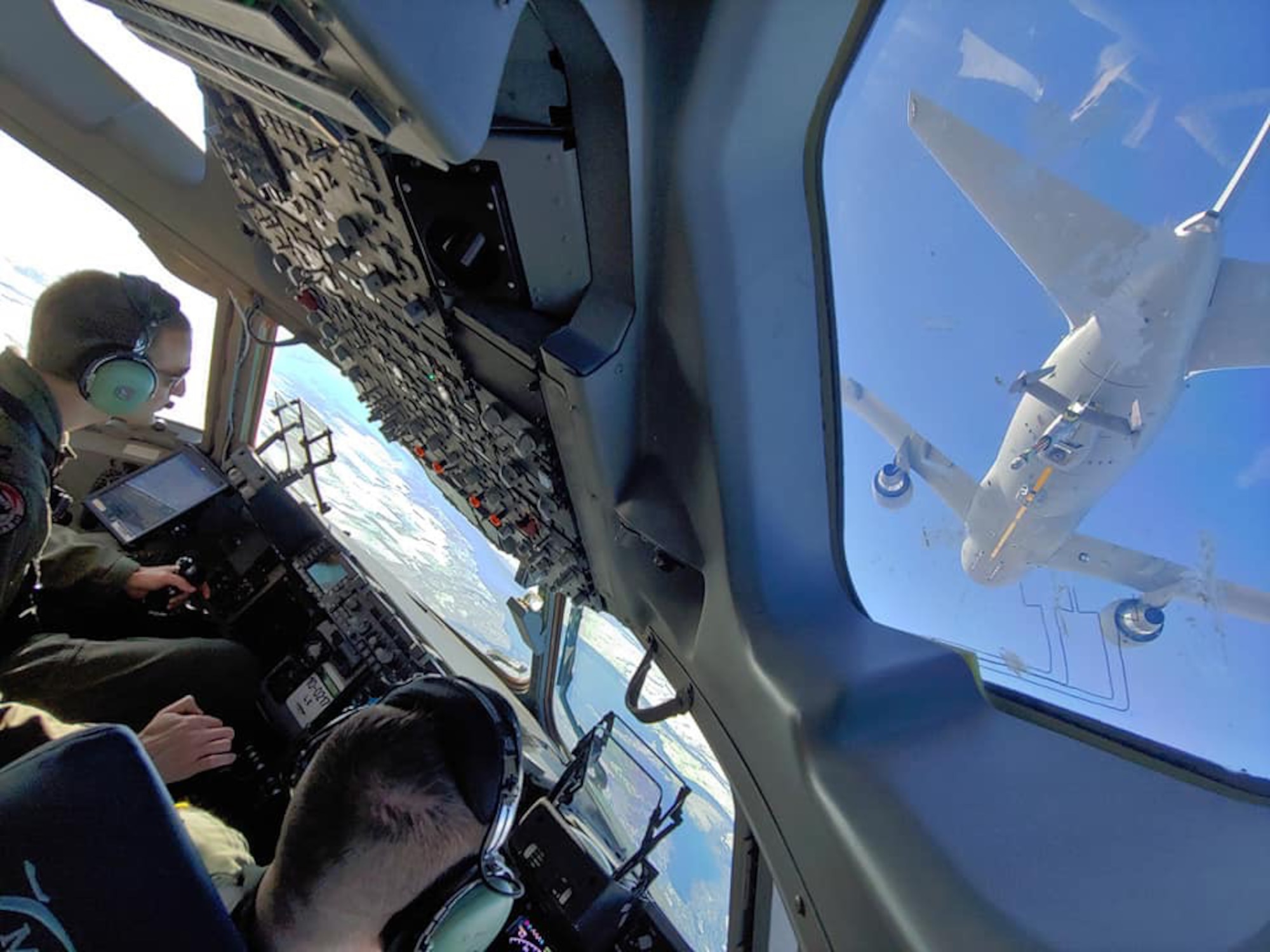 Team McChord conducts C-17 Globemaster III aerial refueling with the U.S. Air Force’s newest KC-46 Pegasus tanker Jan. 29