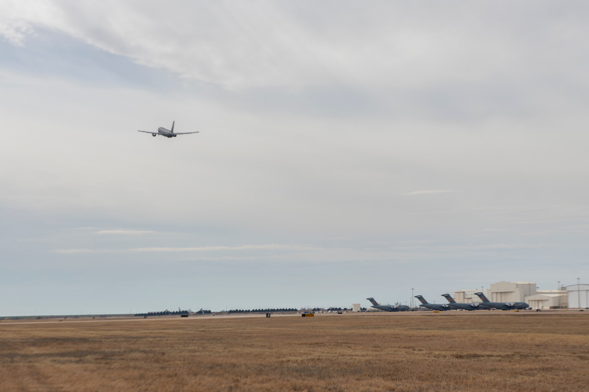 a plane on a flightline