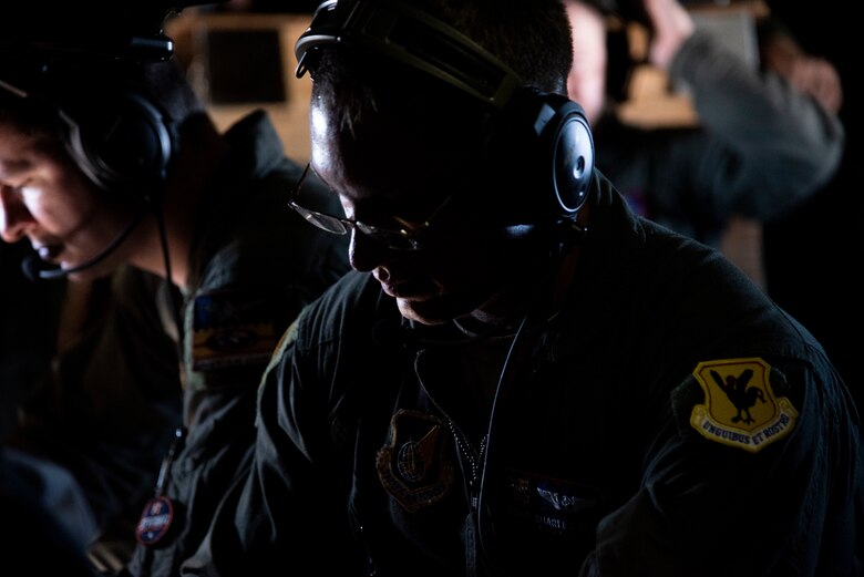 U.S. Air Force Staff Sgt. Charles Penn, 18th Aeromedical Evacuation Squadron AE technician, tends to a medical dummy during an AE exercise near Kadena Air Base, Japan, Feb. 19, 2019. The 18th AES has a mission that spans half the globe from the Horn of Africa to Texas, making training critical to help support the more than 500,000 Department of Defense service members that may need their care. (U.S. Air Force photo by Senior Airman Ryan Lackey)