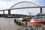 The Chesapeake City Bridge was built in 1948 connecting the two sides of the city. The main span is 540 feet long and the overall length of the bridge is 3,954 feet.