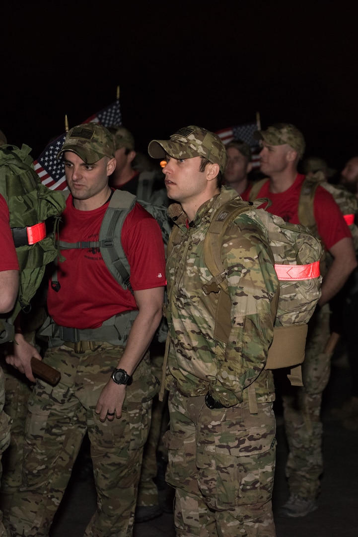 Hundreds of Special Tactics (ST) Airmen and Special Warfare trainees gathered early morning to begin an 830-mile ruck march across five states in tribute to U.S. Air Force Staff Sgt. Dylan J. Elchin, along with 19 other ST Airmen, who have been killed in action since 9/11, Feb. 22, 2019, at Joint Base San Antonio-Lackland Medina Annex.