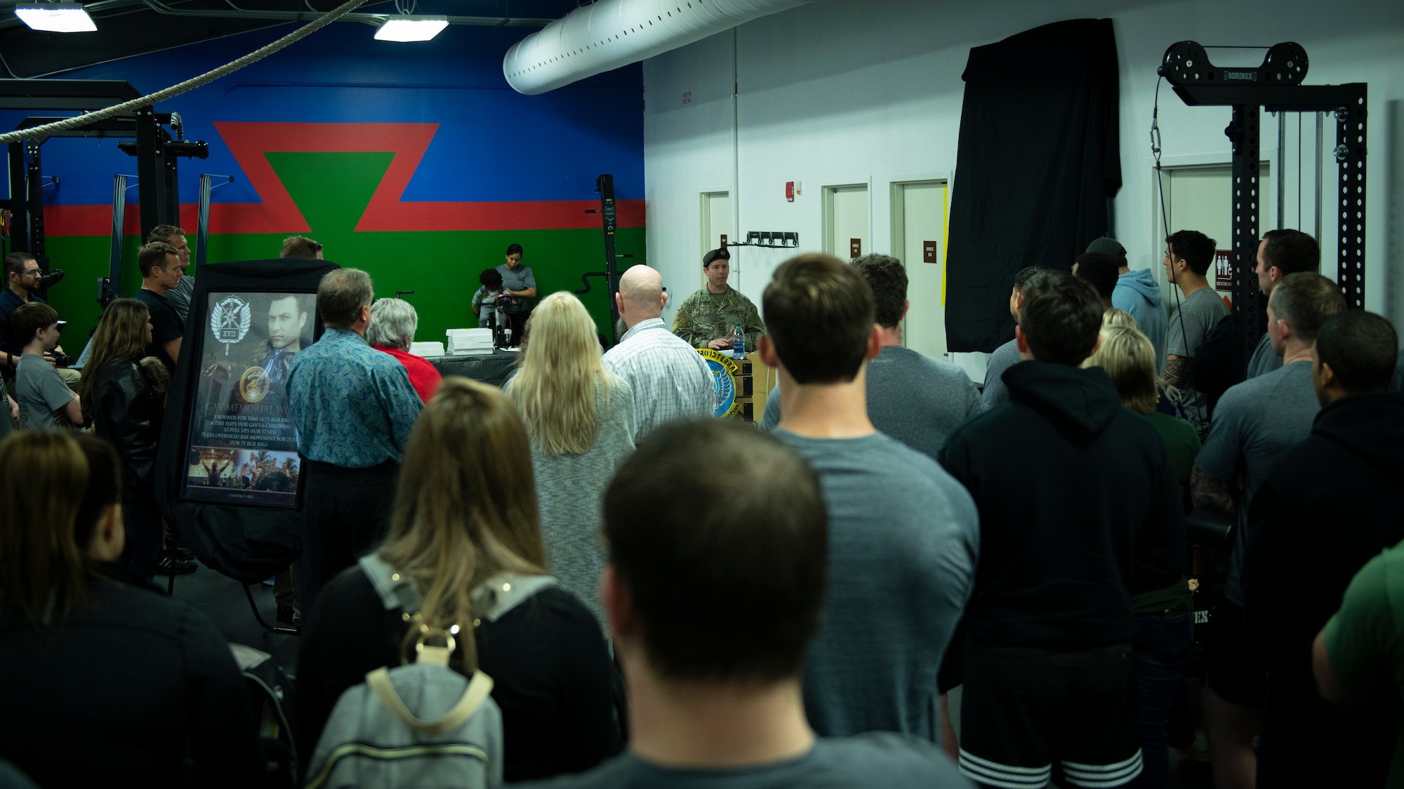 More than 60 friends, teammates and family gathered at the newly renamed Master Sgt. Joshua M. Gavulic Human Performance Center at Fort Benning, Ga., Feb. 23, 2019.