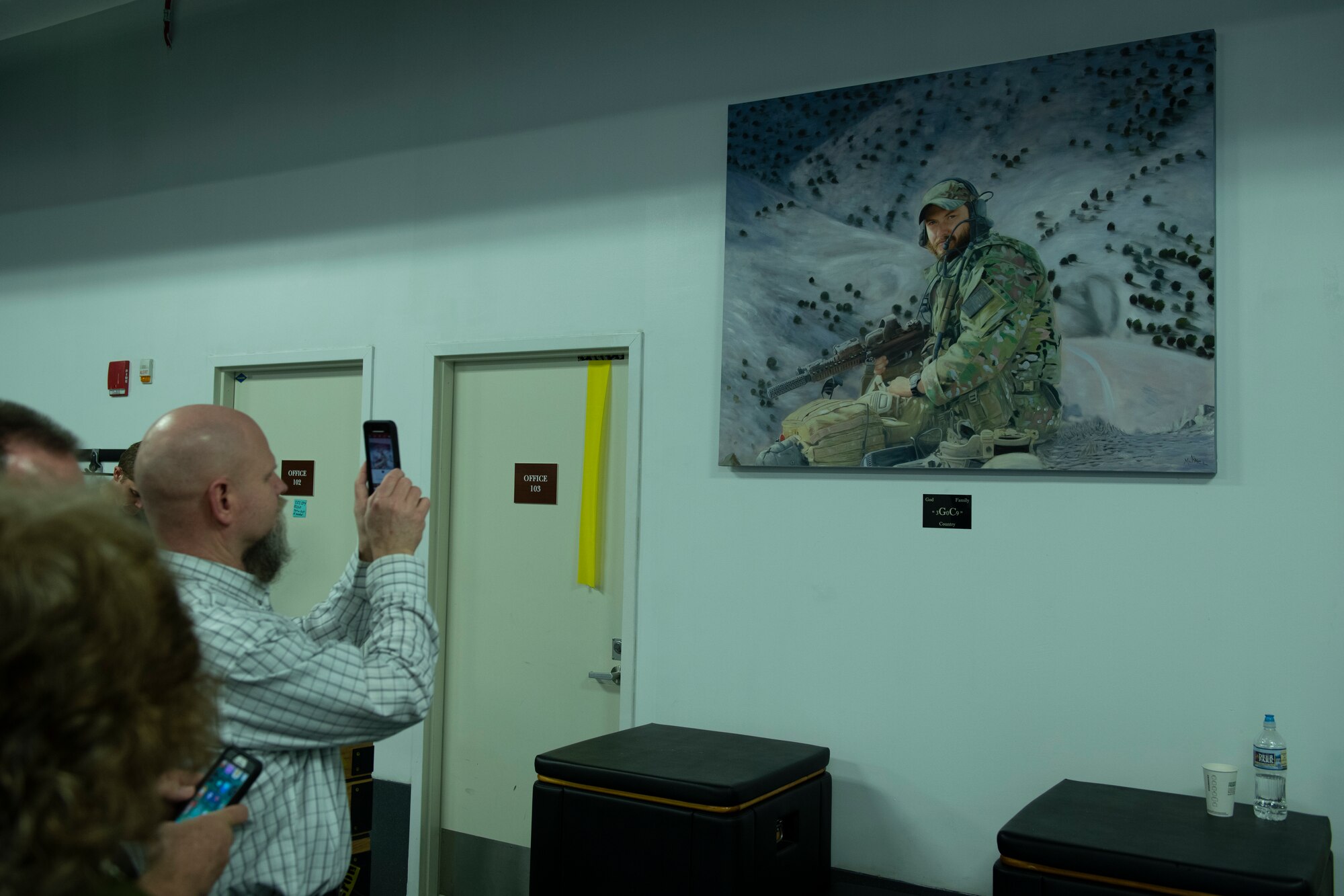 More than 60 friends, teammates and family gathered at the newly renamed Master Sgt. Joshua M. Gavulic Human Performance Center at Fort Benning, Ga., Feb. 23, 2019.