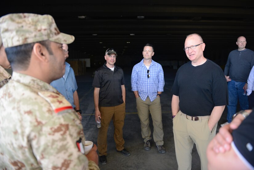 Soldiers with the Minnesota National Guard’s 34th Red Bull Infantry Division partner with their Kuwaiti hosts to learn about the history of Saddam Hussein’s  invasion of Kuwait and the national and international response that liberated the nation. The Soldiers, currently deployed to the region as Task Force Spartan, visited the Al Qurain Marytr Museum to discover one story of a battle between local resistance fighters and the invading forces, and also visited a nearby military base where Kuwaiti soldiers walked through the broader picture of the conflict on an immense  sand-table  of the country.