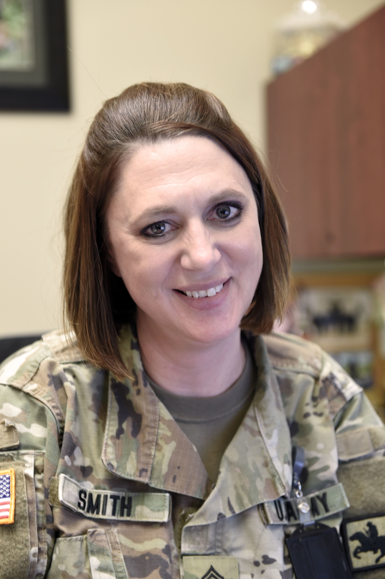 Wyoming Army National Guard 1st Sgt. Diane Smith, the coordinator of the Wyoming Counterdrug Program.