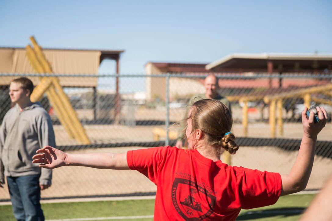 The Young Marines and Boy Scouts from Kingman, Ariz., visited Marine Corps Air Station (MCAS) Yuma Feb. 8, 2019. U.S. Marines stationed at MCAS Yuma demonstrated Explosive Ordnance Disposal (EOD) capabilities, Marine Corps Martial Arts Program (MCMAP) techniques, the Obstacle Course, and the Combat Fitness Test (CFT). The Young Marines and Boy Scouts also participated in some of these events. (U.S. Marine Corps photo by Cpl. Sabrina Candiaflores)