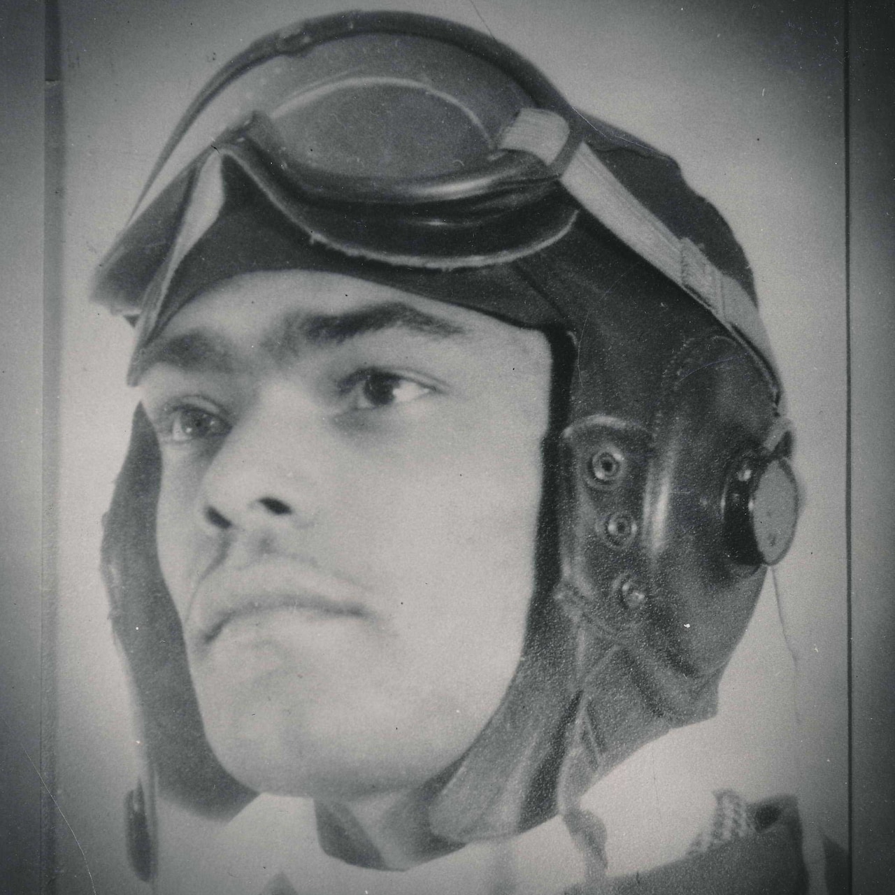 Franklin Macon poses for his official portrait as a Tuskegee Airman