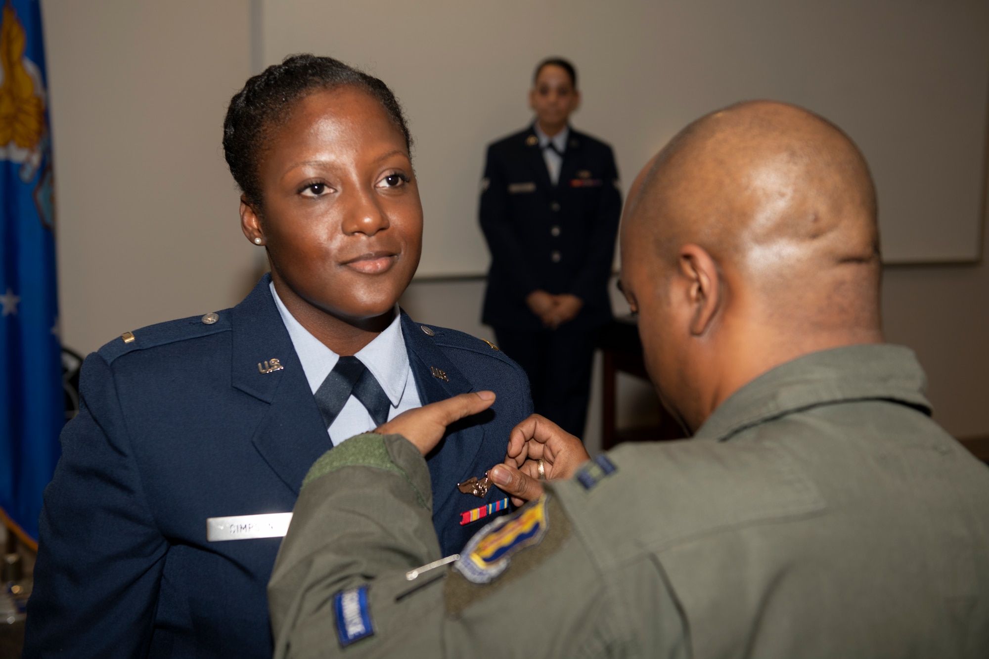 Seven newly commissioned Airmen graduated from the Air Battle Manager training program at Tyndall Air Force Base, Fla., Feb. 22, 2019. Air Battle Managers' primary responsibility includes providing command and control in battle and ensuring combat aircraft find, identify and destroy their targets.