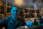 U.S. Marine Corps 1st Lt. Ryan McCormic, the motor transport officer with 2nd Battalion, 7th Marine Regiment, 1st Marine Division, showcases 3D printing capabilities at Marine Corps Air Ground Combat Center, Twentynine Palms, Calif., Feb. 19, 2018.