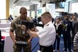 Major Gen. David C. Hill, deputy commanding general, U.S. Army Central (USARCENT), tests a drone navigation system Feb. 18, 2019, at the International Defence Exhibition and Conference (IDEX) in Abu Dhabi, United Arab Emirates. Hill attended IDEX as a USARCENT representative to meet with key leaders in an effort to strengthen relations with partner nations.