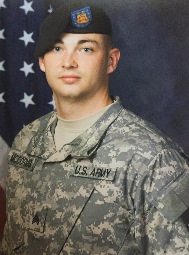 A soldier in a portrait.