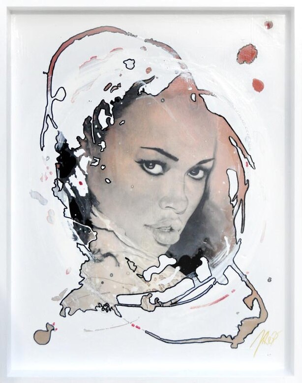 Cool World 
Year: 2013 
Size: 26in x 33.5in x 5.5in 
Medium: Charcoal, Acrylic, Spray Paint, glitter, Ink

Original work by Jeremy Bell, Visual Information Specialist with USACE Omaha District (Courtesy photo).

***Note: Original image is not in public domain.
