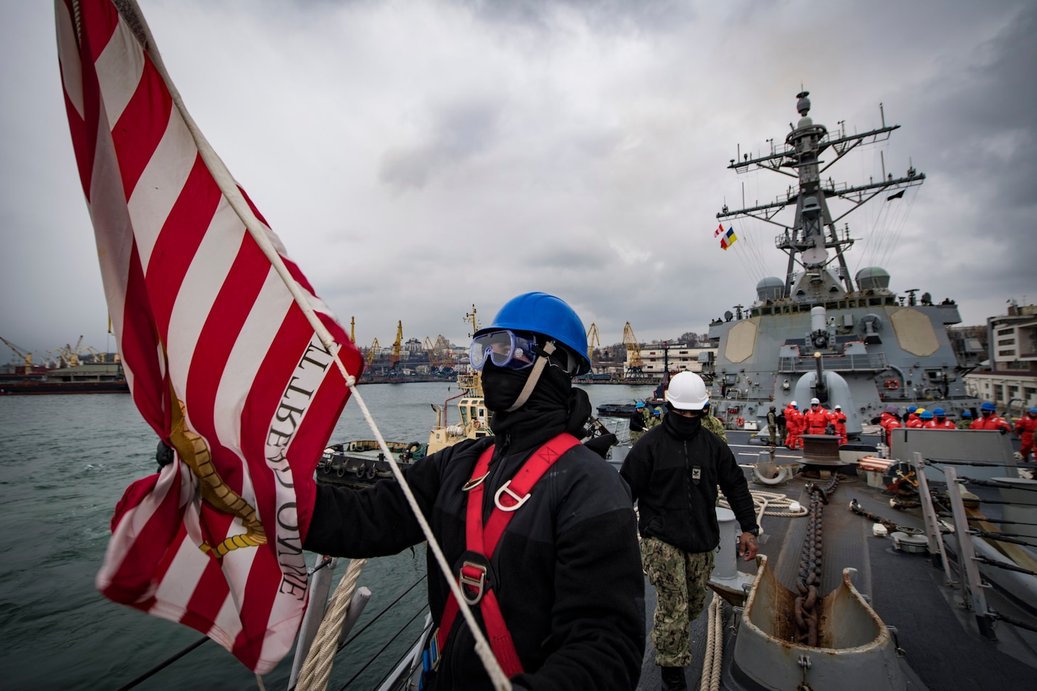 USS Donald Cook Departs Odesa, Ukraine