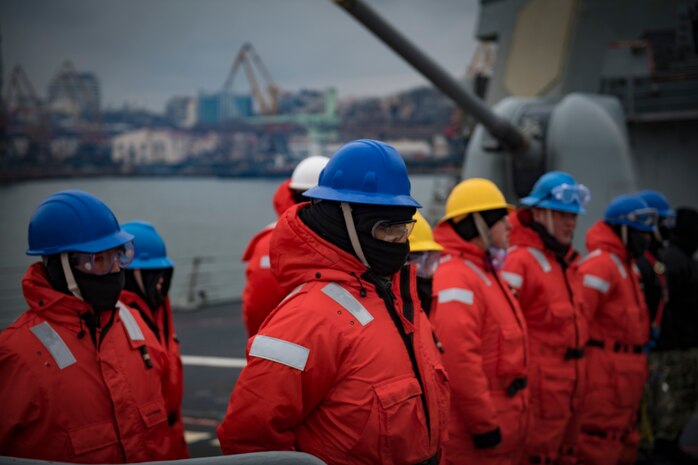 USS Donald Cook Departs Odesa, Ukraine
