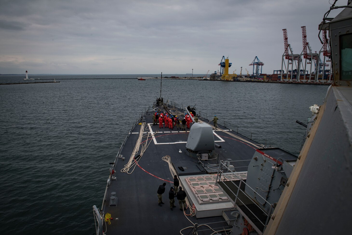 USS Donald Cook Departs Odesa, Ukraine