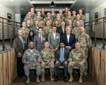 Attendees from the Leader Development & Education for Sustained Peace (LDESP) Seminar on Qatar pose for a group photo Feb. 6, 2019, in Charleston, W.Va. The LDESP is a Department of Defense (DoD) organization at the Naval Postgraduate School (NPS) in Monterey, California, that prepares senior military and civilian U.S. leaders for short and long-term engagement in Africa, the Pacific, the Middle East, Europe and other regions around the world. (U.S. Army National Guard photos by Edwin Wriston)