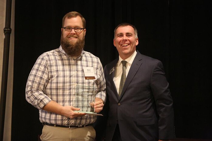 Naval Surface Warfare Center, Crane Division (NSWC Crane) was recognized as Employer of the Year for creating a quality internship program within the Hoosier State. NSWC Crane received this award in the nonprofit category at the Indiana Chamber of Commerce Indiana INTERNnet 2019 IMPACT Awards in Carmel, Indiana on February 26, 2019.