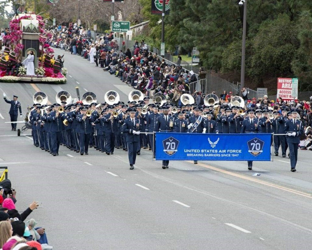 Total Force Band at Rose Parade 2017.