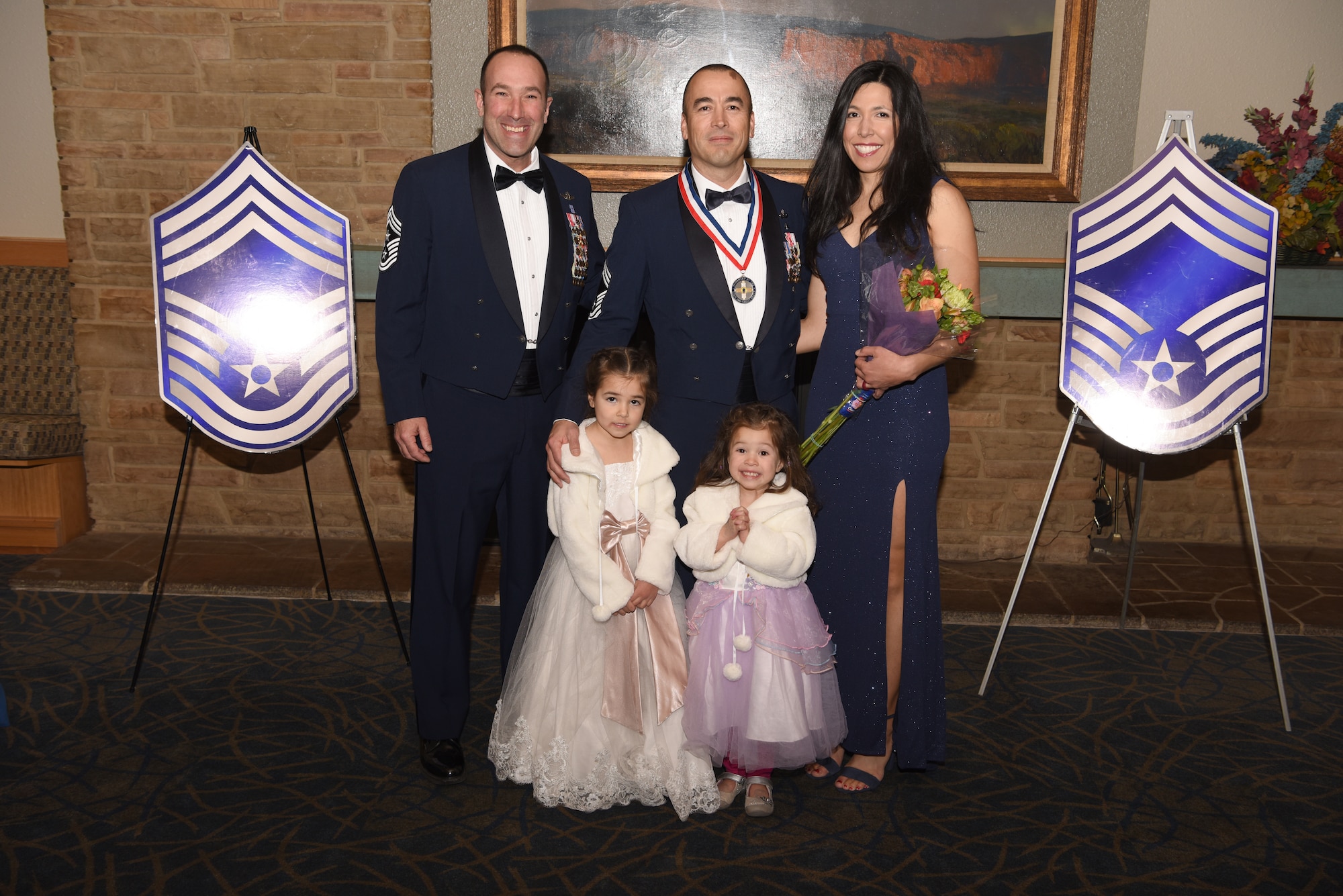 U.S. Air Force Chief Master Sergeant Michael Rubio, 351st Special Warfare Training Squadron commandant, poses for a photo at the Team Kirtland Chief Recognition Ceremony at Kirtland Air Force Base, N.M., Feb. 22, 2019. The rank of chief master sergeant was established in 1958. (U.S. Air Force photo by Senior Airman Eli Chevalier)