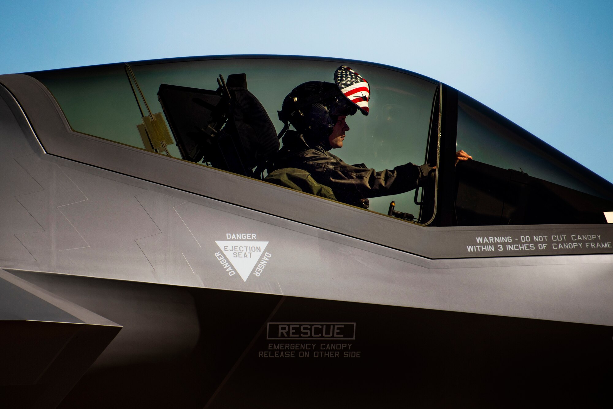 Lt. Col. Maxwell Cover, assigned to the 388th Fighter Wing at Hill Air Force Base, Utah, taxis during Forward Area Refueling Point training at Cannon Air Force Base, N.M., Feb. 26, 2019. This was the first time FARP training was conducted by an MC-130J for the F-35A aircraft as it expands its reach and capabilties. (U.S. Air Force photo by Staff Sgt. Luke Kitterman)