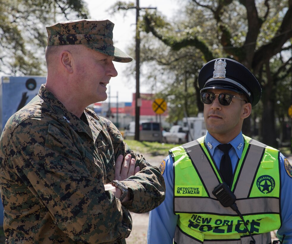 MARFORRES takes part in the parades to celebrate the Mardi Gras season with the New Orleans community.