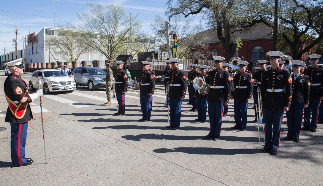 MARFORRES takes part in the parades to celebrate the Mardi Gras season with the New Orleans community.