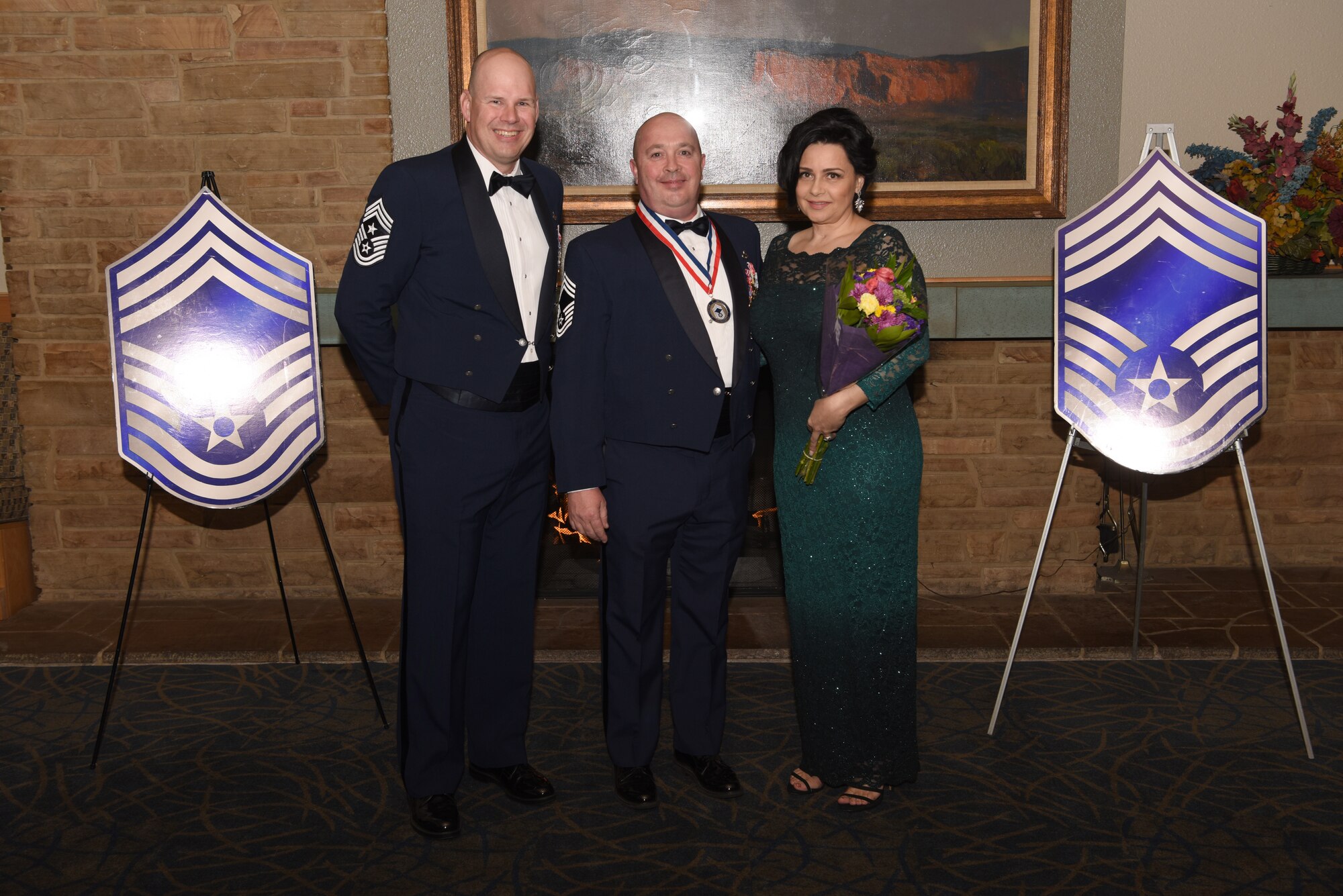 U.S. Air Force Chief Master Sergeant William Weir, 377th Maintenance Squadron superintendent, poses for a photo at the Team Kirtland Chief Recognition Ceremony at Kirtland Air Force Base, N.M., Feb. 22, 2019. Chief master sergeants represent one percent of the enlisted force. (U.S. Air Force photo by Senior Airman Eli Chevalier)